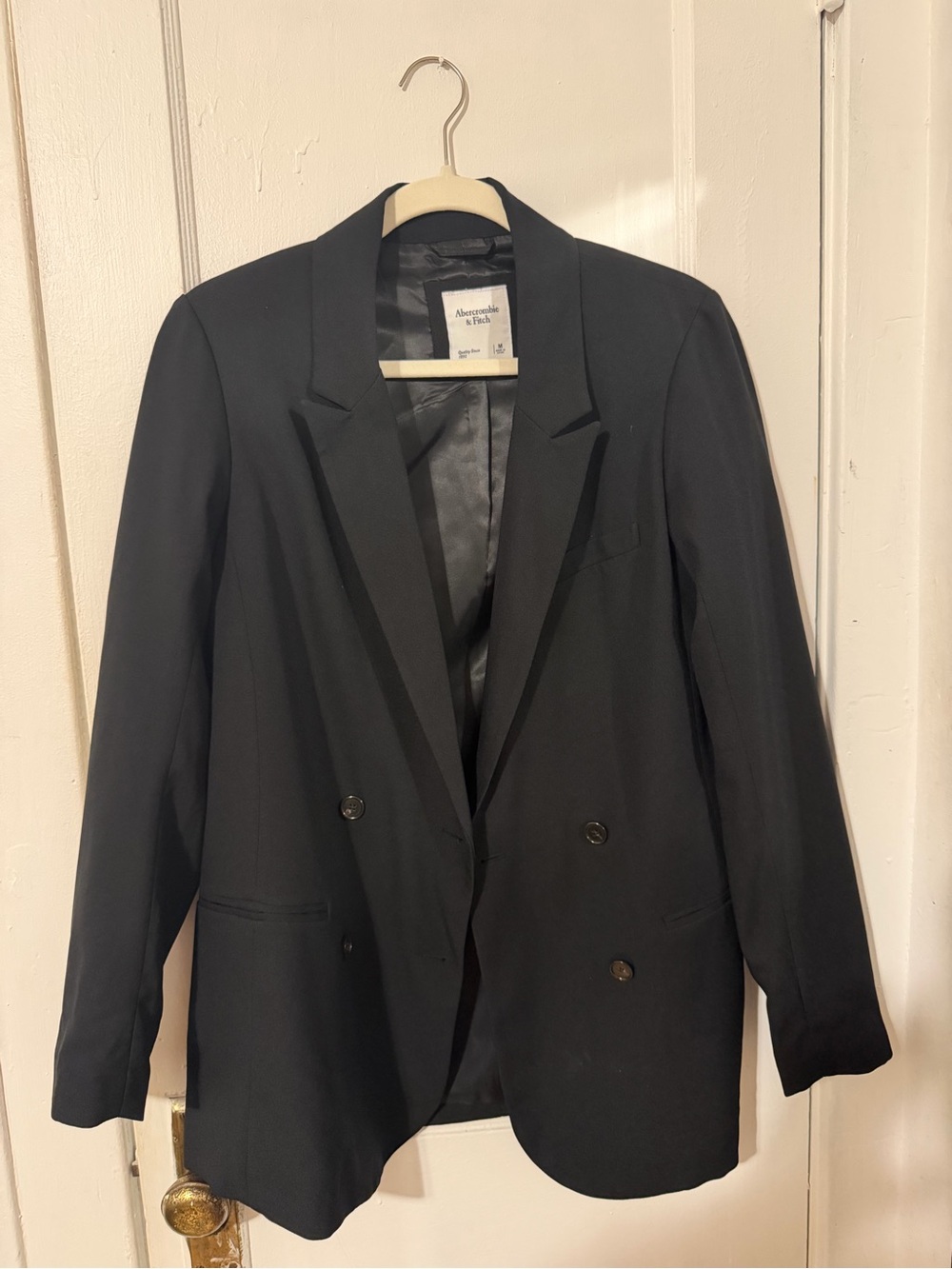 Abercrombie & Fitch Black Double-Breasted Women’s Blazer